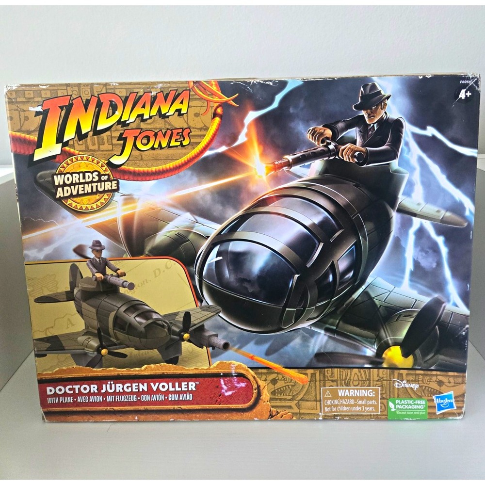 Hasbro Indiana Jones Worlds of Adventure Doctor Jürgen Voller Figure & Plane 1:1